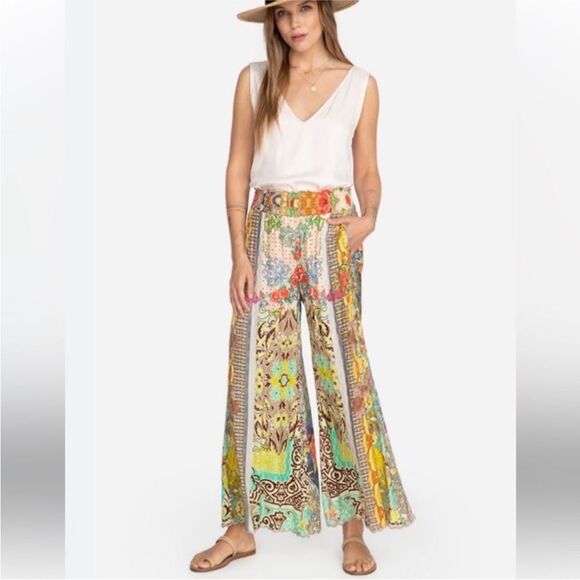 Johnny Was multi colored Rachel wide leg pants size XS - Picture 2 of 13